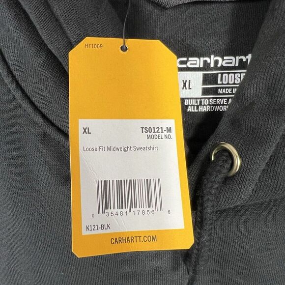 Carhartt Hoodie Mens XL Black Barstool Sports Just Cover Loose Fit - Picture 2 of 7